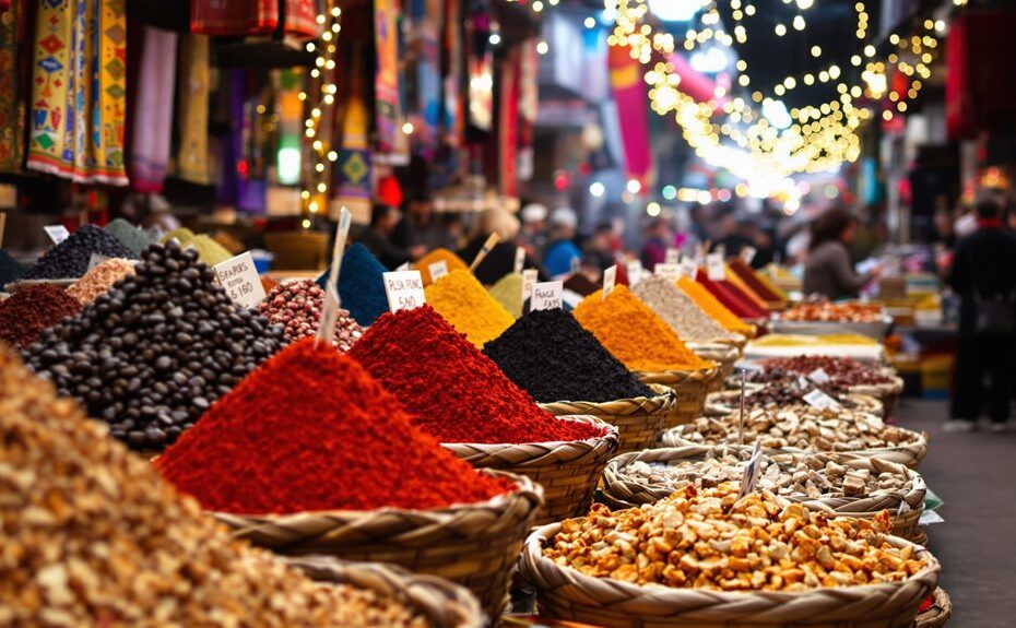 vibrant market sensory experience